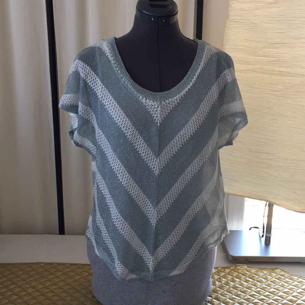 Gorgeous metallic chevron top